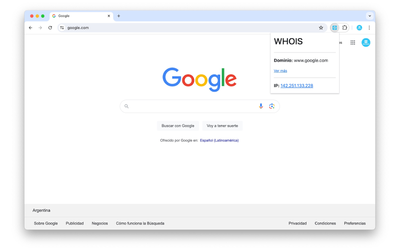 extension de whois google chrome whois